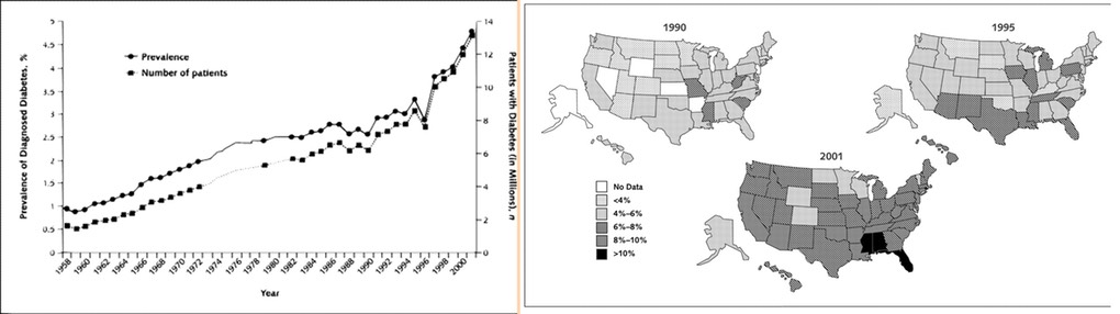 Image #8 Diabetes Incidence (l), Map (r)