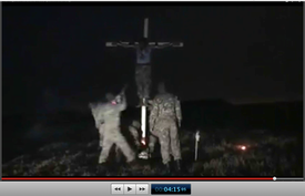 Pic 23.3. 20150425 BATALLION AZOV Crucifixtion w. Cross Burning !!! 18+ !!!.screenflow