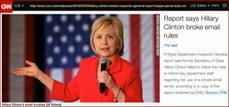 TITLE- 20160525 State Department Inspector General Report says Hillary Clinton broke email rules (w link)