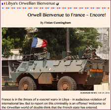 TITLE- Libya's Orwellian Bienvenue